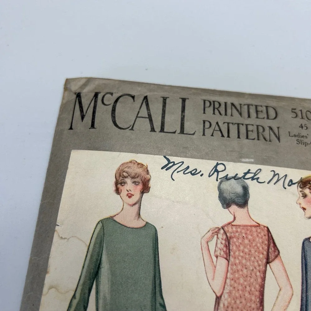 McCall Antique Early 1900's Pattern‎ #5106 Ladies Slip On Dress Size 38 HTF RARE